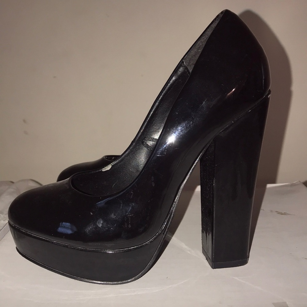Forever 21; patent leather stiletto platform heels